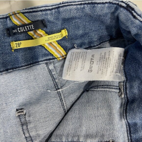 Maeve Anthropologie The Colette Jeans Womens 28 Petite Crop High-Rise Wide Leg - Picture 6 of 10